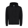 Unisex zwart vest met ritssluiting en capuchon - 280 g/m² - Maat S