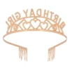 Birthday tiara - Kroontje met steentjes - Roségoud