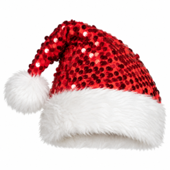 Alternative view of Kerstmuts met Glitter - Pailletten - Volwassenen - Rood