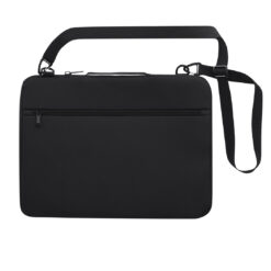 Zwarte Laptoptas met Schouderband – 15 inch laptophoes met Handvat & Voorvakken – Zakelijke Computertas