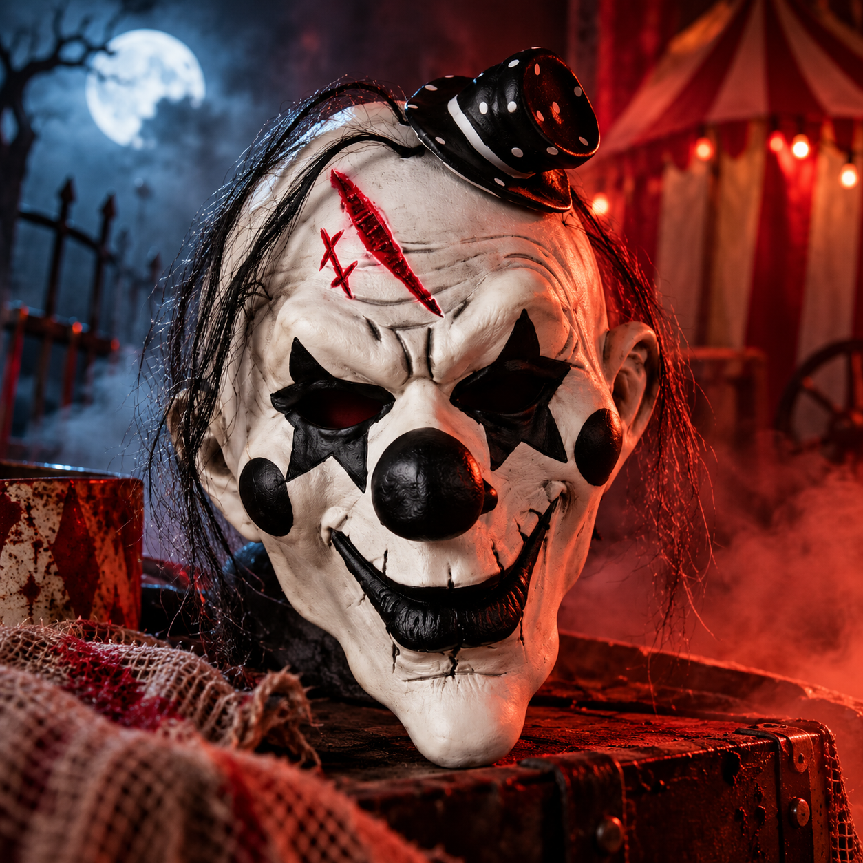 Latex Masker - Clown - Halloween - Afbeelding 3