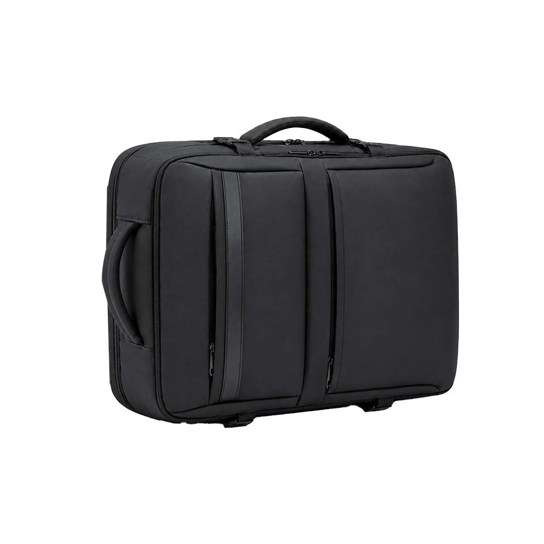 Zwarte polyester rugzak - Met zijvakken en laptopvak - 30 x 46 cm - Afbeelding 12