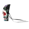 Zwart schedelmasker  - Verkleedmasker Dia de los Muertos - Diamantjes - Afbeelding 3