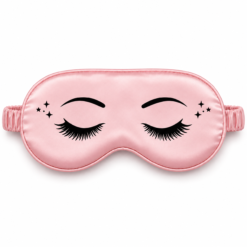 Slaapmasker wimpers met sterretjes - Satijn - Roze