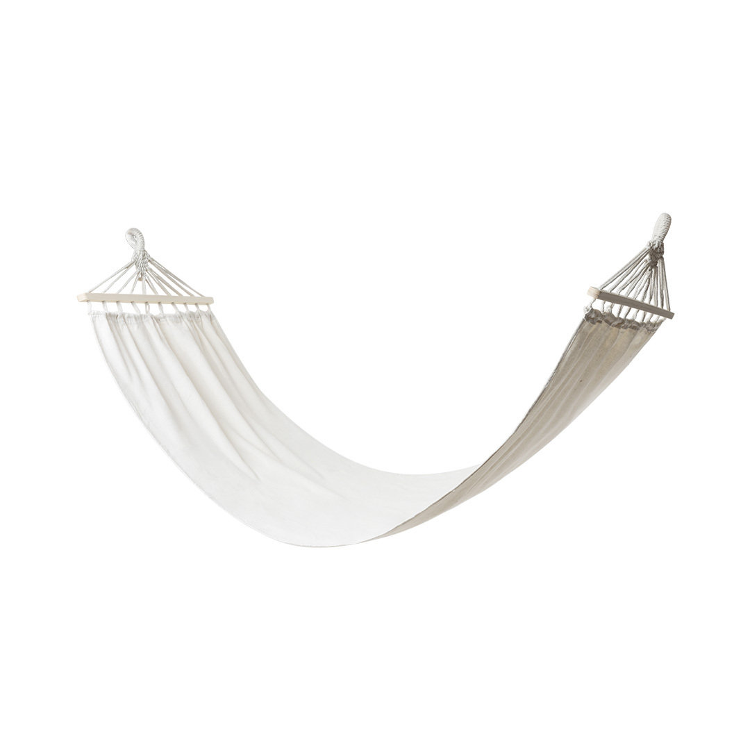Hangmat Canvas - 190 x 80 cm - Inclusief Opbergzak - Wit