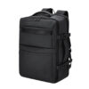 Zwarte polyester rugzak - Met zijvakken en laptopvak - 30 x 46 cm - Afbeelding 4
