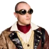 Steampunk bril - met elastiek - koper