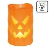 LED decoratie kaars pompoen - Halloween -10 x 6 cm - Afbeelding 2