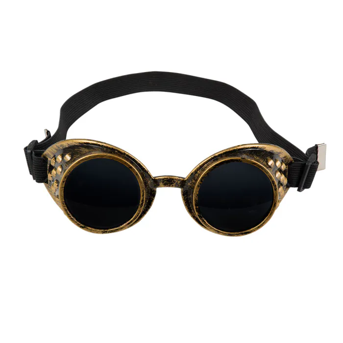 Steampunk bril - met elastiek - koper - Afbeelding 2
